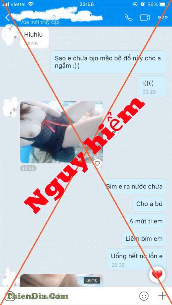 Việc chat sex zalo là không an toàn bạn hãy cẩn trọng