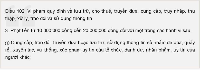 Xử phạt hành chính đối với hành vi lưu trữ, phát tán sản phẩm đồi truỵ